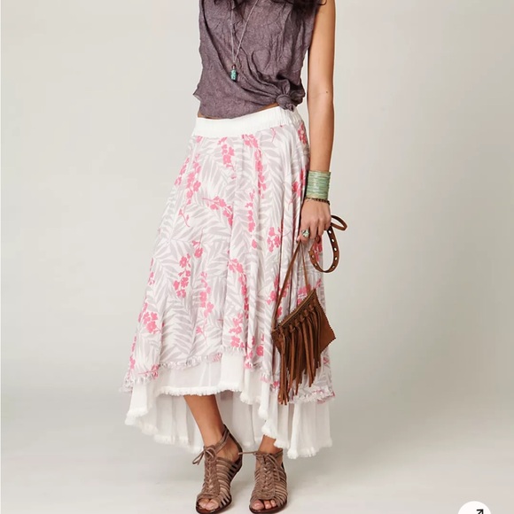 Free People Floral Maxi Skirt Size - Picture 1 of 15